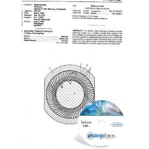    NEW Patent CD for ELECTRIC CURRENT CONTACT 