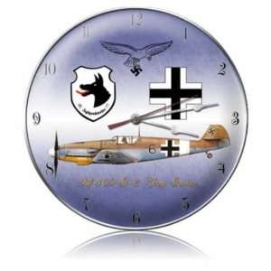  BF109 Trop Gustav Vintage Metal Clock German Military 