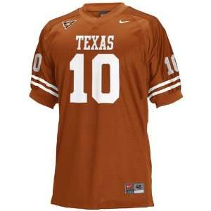 Nike Texas Longhorns #10 Burnt Orange Authentic Football Jersey 