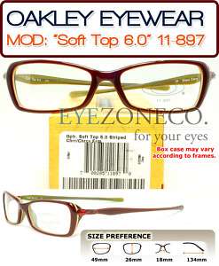 EyezoneCo OAKLEY RX Frames Soft Top 6.0/Strp Cherry 897  