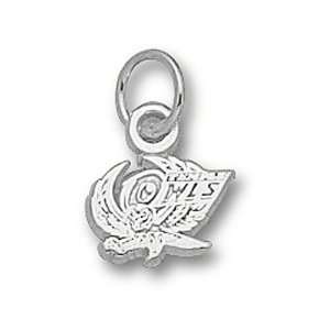  Temple Owls Sterling Silver Owl 1/4 Pendant Sports 