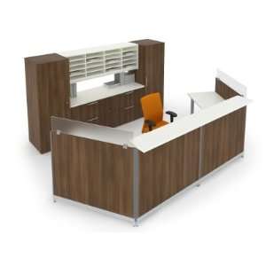  Groupe Lacasse Pangram Laminate Reception Desk Workstation 
