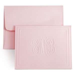   Pink Classic Picture Frame Monogram Note Cards Gift: Home & Kitchen