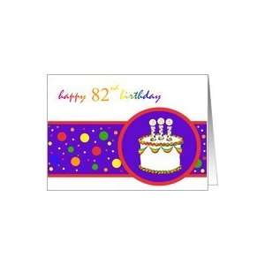  82nd Happy Birthday Cake rainbow design Card Toys & Games