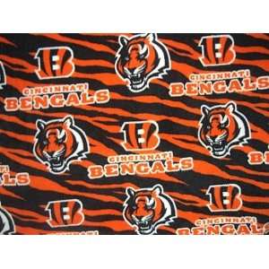   Bengals NFL Polar Fleece Fabric By the Yard: Kitchen & Dining