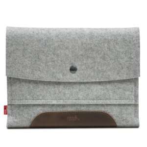  iPad sleeve MERINO Gray/Dark brown   100 % Merino woolfelt 