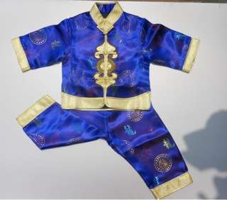 Chinese traditional Boys Shirt Pants Suit Size: 2 12  