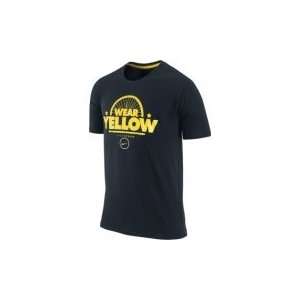  Nike Livestrong Mens Wear Yellow T Shirt Black: Sports 