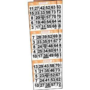  3 ON Vertical Paper Bingo Cards (500 ct) (500 per package 