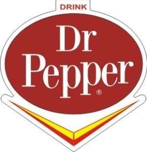 Vintage Dr Pepper V sticker decal 3x3  