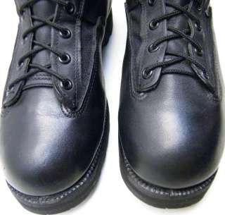   GORE TEX BLK LEATHER COMBAT POLICE MILITARY BOOTS SZ 9.5~1/2 W  