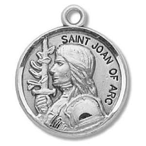  St. Joan of Arc   Sterling Silver Medal (18 Chain 