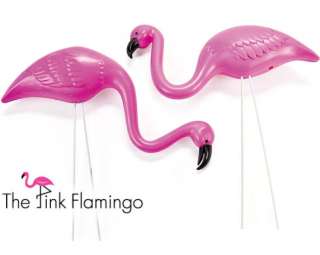 Pink Flamingo Yard Ornaments Decorating Mini Flocking Classic 