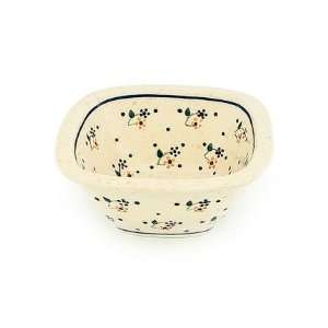  Polish Pottery Country Meadow Small Square Bowl: Kitchen 