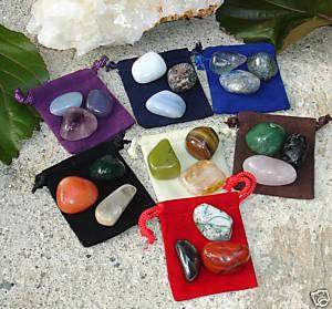 Chakra Kit Set Healing 21 Tumbled Stones Crystal Reiki  