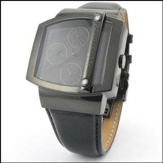   Stainless Steel Dual Timezone Swiss Movement Diamond Designer Watch
