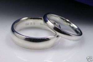 ARGENTIUM Sterling Silver 2 Wedding Bands Promise Rings  