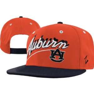 Auburn Tigers Orange/Dark Navy Shadow Script Snapback Adjustable Hat