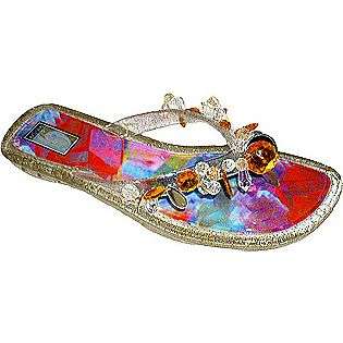 Womens Ruth   Crystal Gold  Gemstone Jellies Shoes Womens Sandals 