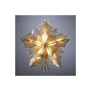  10 Lighted Capiz Gothic Style Gold Star Christmas Tree 