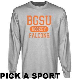 Bowling Green State Falcons Ash Custom Sport Long Sleeve T shirt 