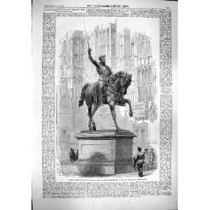  1861 COLOSSAL STATUE RICHARD COEUR DE LION MAROCHETTI 