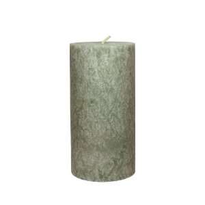  3 x 6 Crystalized Grey Pillar Candles Set of 4