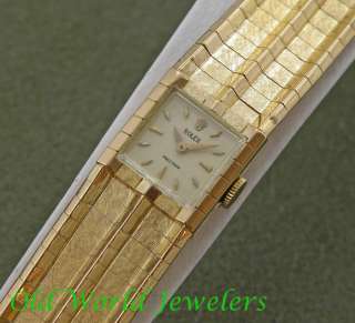 Rolex 18K Lady Precision Bracelet Watch Circa 1950s Manual Wind 17J 