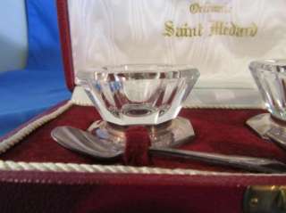 Individual Salt Dish & Spoon Orfeverie Saint Medard  