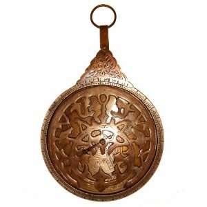 Massive 11 inch Antiquated Brass Arabic/persian Navigational Astrolabe