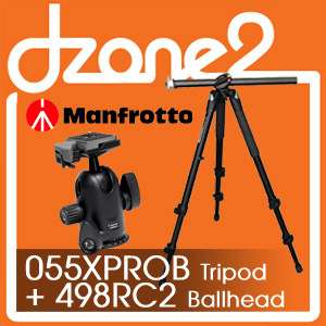 Manfrotto 055XPROB Tripod + 498RC2 Ballhead Set for 17 40 16 35 #T209 
