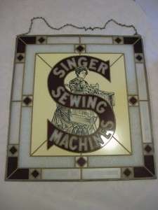 Singer Sewing Machines Company Stained Glass Window Dealer Advertising 