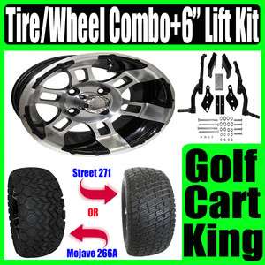 Club Car DS Golf Cart Lift Kit, 12 Wheel & Tire Combo  
