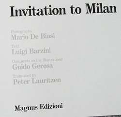 INVITATION To MILAN by Mario De BIASI ~ Invito a Milano  