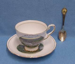 Vintage Alaska Souvenirs China Cup and Saucer and Spoon  