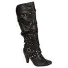Italina Womens Reiley Slouch Boot   Black
