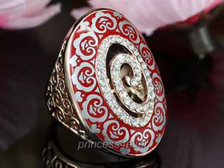 Tribal Red Ring use Swarovski Crystal SR150  