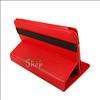 Red 360° Rotary Swivel Leather Stand Cover Case for  7 Kindle 