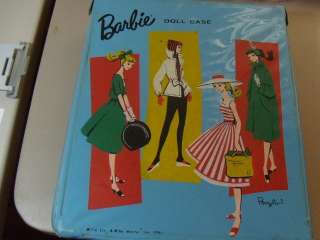Vintage Barbie Ponytail Blue Carrying Case See Scans  