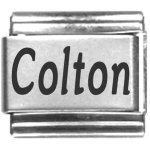  Colton Laser Name Italian Charm Link Jewelry