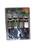 4Pcs 1x15 Strong Strap Tow Binder Ratchet Tie Down #9