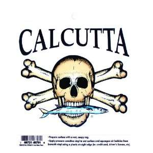Calcutta Skull and Cross Bones Decal, 4  Inch by 5  Inch, 10 Pack 