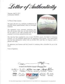Billy Martin Autographed Signed AL Baseball PSA/DNA #M86064  