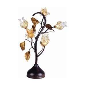 ET2 E20399 26 Amber Murano Bloom Tropical / Safari Table Lamp from the 