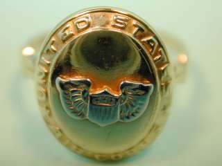10k solid gold Officers Air Corp Air Force ladies ring  