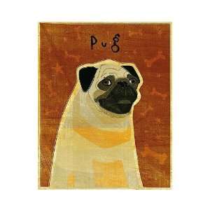  Pug   Poster by John Golden (13x19): Home & Kitchen