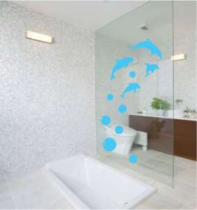 Bubbe Dolphin Art Vinyl Wall Stickers / Wall Decals  