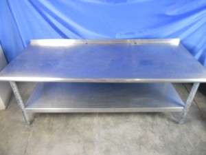 STAINLESS STEEL 72 WORK TABLE WORK STATION EQUIPMENT TABLE WITH SHELF 