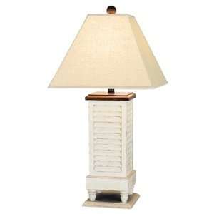  Shutter Table Lamp in Antique White: Home Improvement