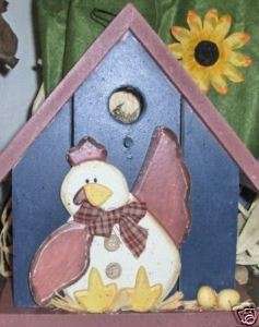 Home Decorating on New Wooden Bird House Country Chicken Decorative Decor